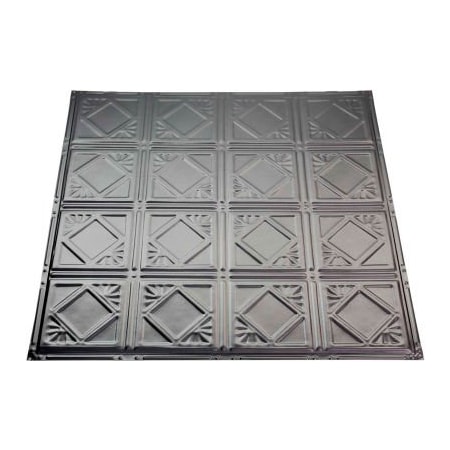 Acoustic Ceiling Products Great Lakes Tin Ludington 2' X 2' Lay-in Tin Ceiling Tile in Argento - Y57-07